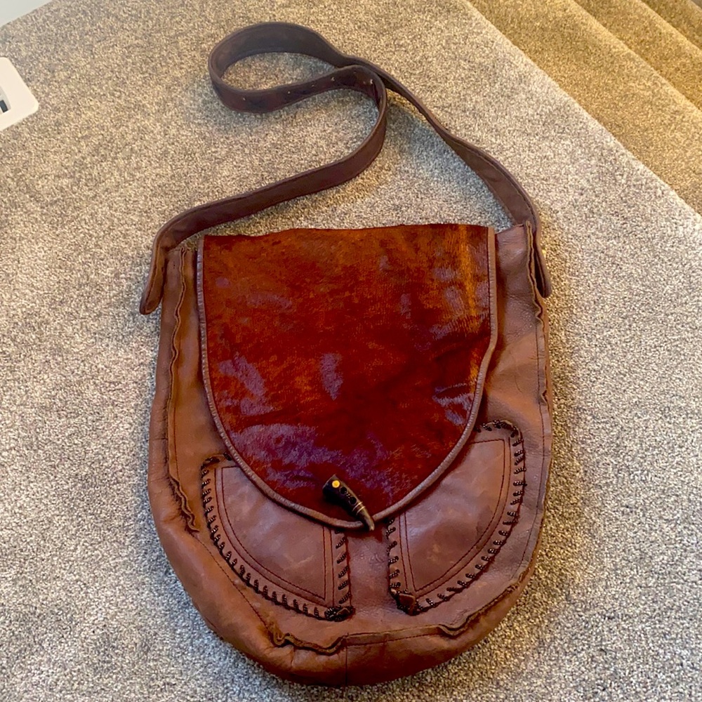 Brown Leather Shoulder Bag